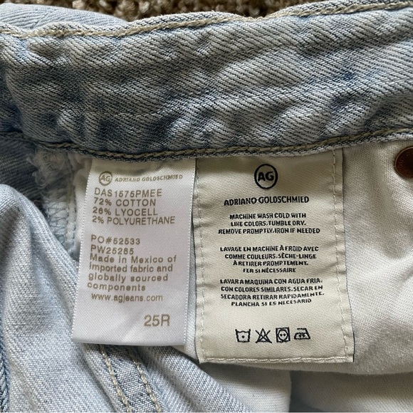 AG Adriano Goldschmied Ex Boyfriend Sloughy Slim Jeans Womens 25 R Ripped Skate - Picture 2 of 16